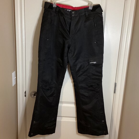 Stormpack Sunice Black Insulated Ski Pants Water Resistant with Gaiters Size M - Picture 1 of 14